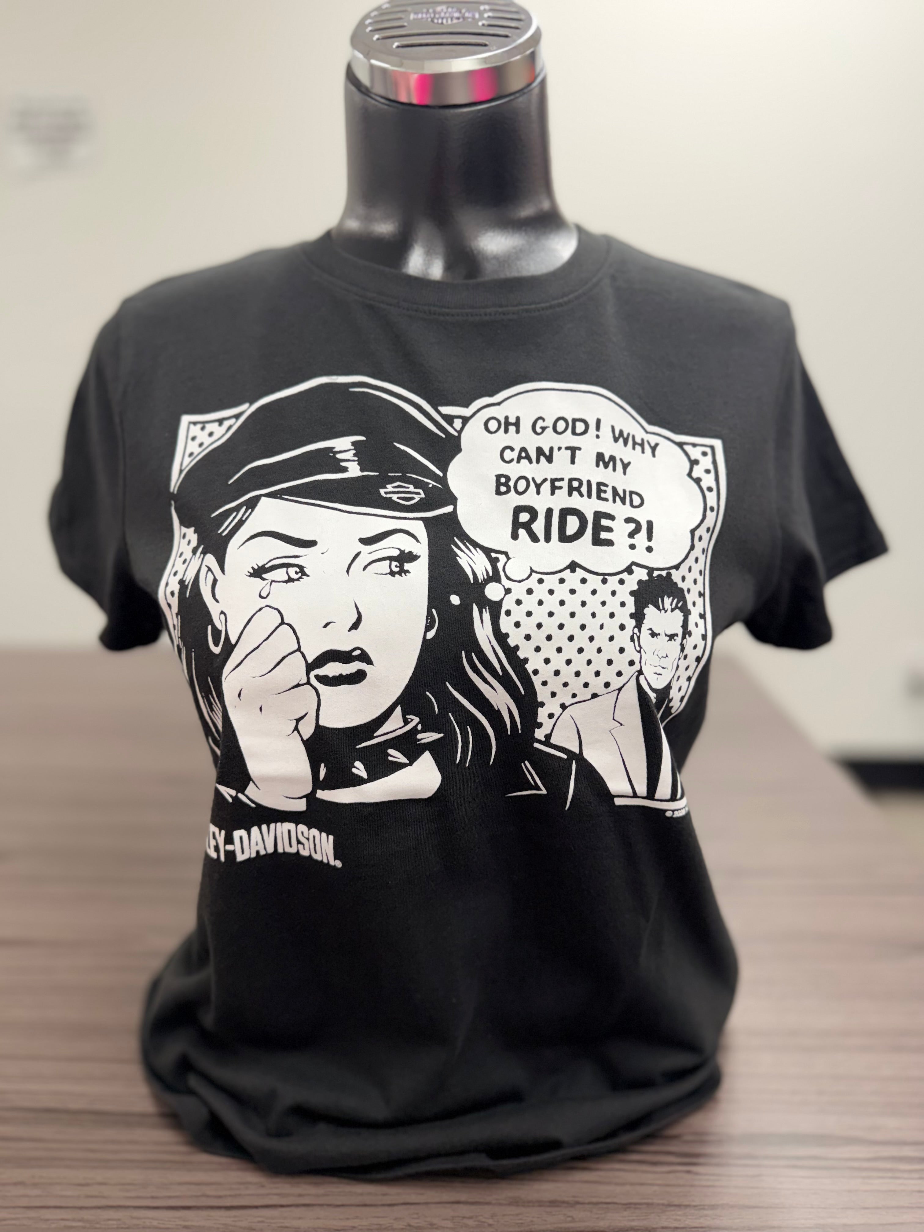 RIDE OR CRY WOMESN T-SHIRT