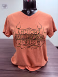 FIRE IT UP WOMENS V-NECK SHIRT