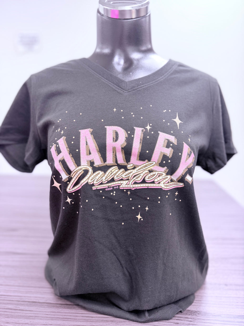 H-D STARDUST WOMENS V-NECK SHIRT