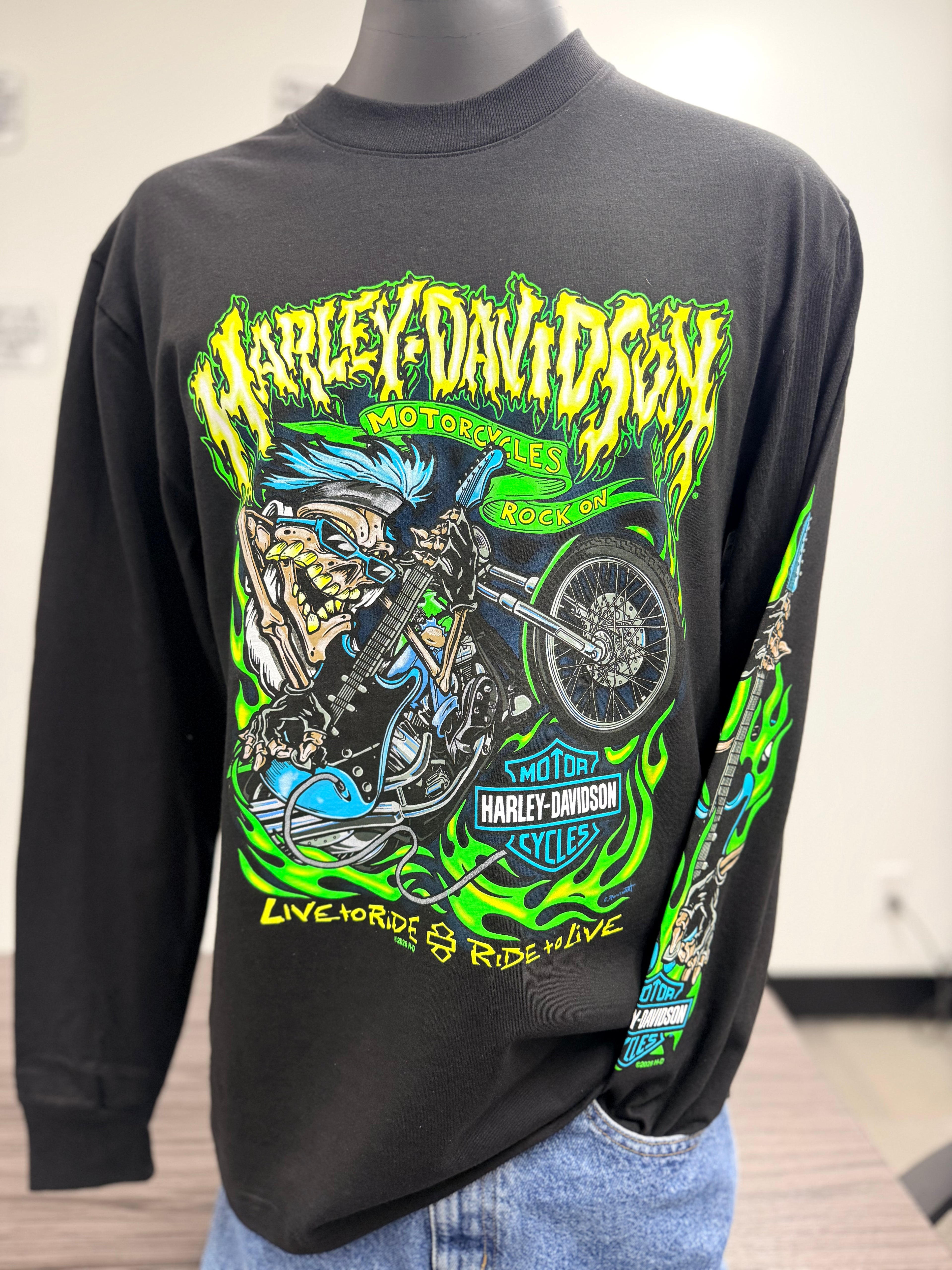 ROCK ON MENS LONG SLEEVE SHIRT