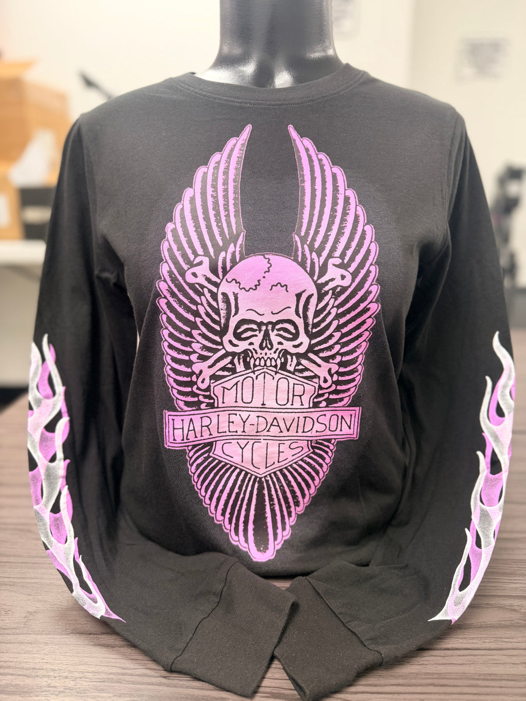 PINK SKELLY LONG SLEEVE SHIRT